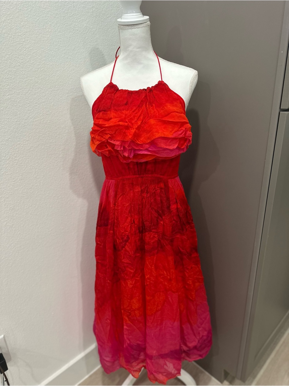 BRAND NEW TRACY REESE Red/Pink Ombre Halter Dress - Size 10